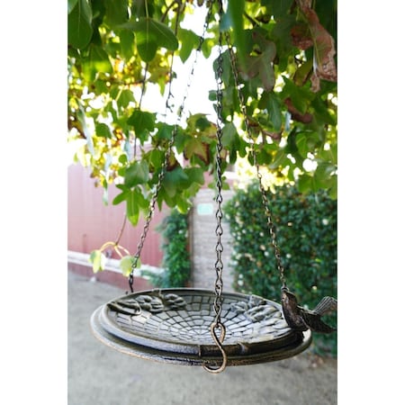 Perfectpet Motif Hanging Birdbath - Antique Brass PE3000942